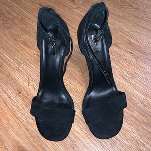 Black Aldo Wedges